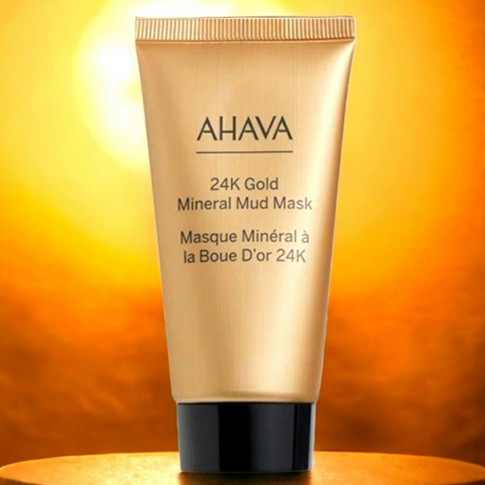 AHAVA 24K GOLD MINERAL MUD MASK.